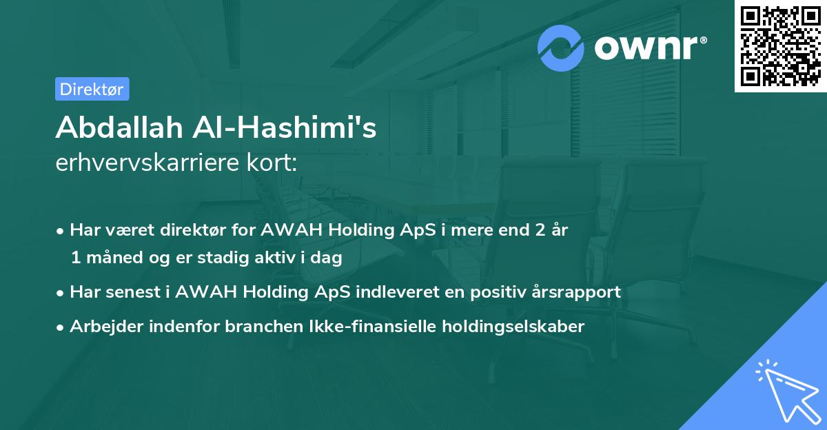 Abdallah Al-Hashimi's erhvervskarriere kort