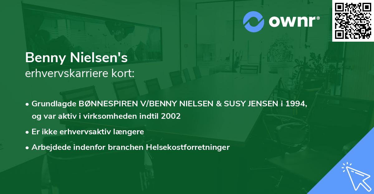 Benny Nielsen's erhvervskarriere kort