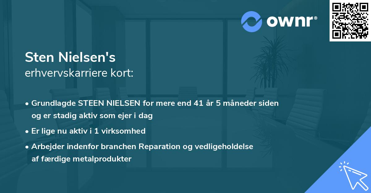 Sten Nielsen's erhvervskarriere kort