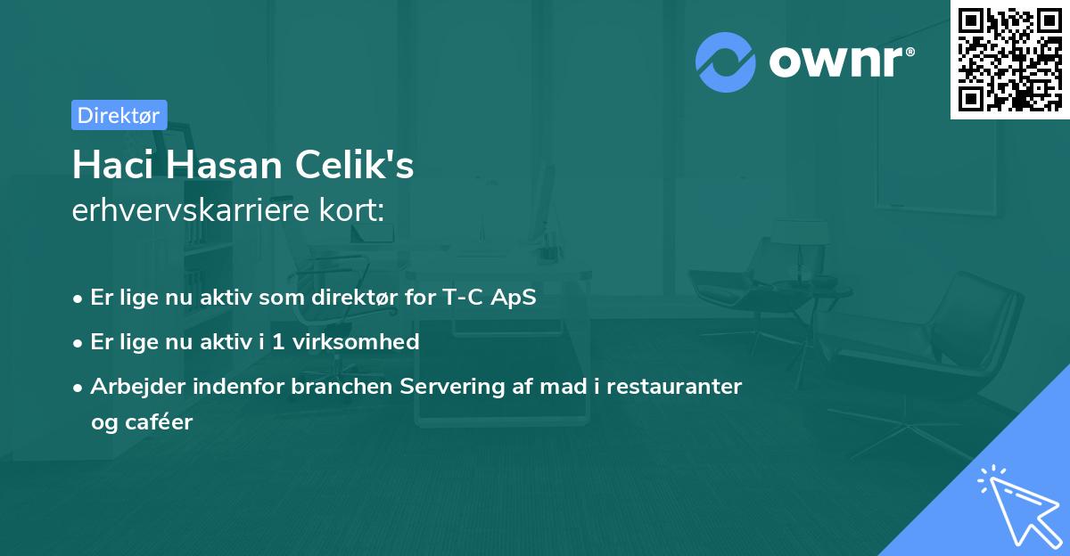 Haci Hasan Celik's erhvervskarriere kort