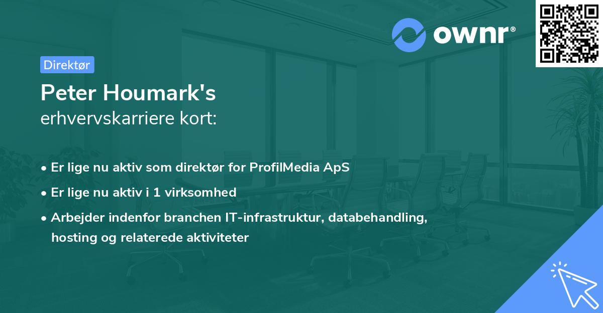 Peter Houmark's erhvervskarriere kort