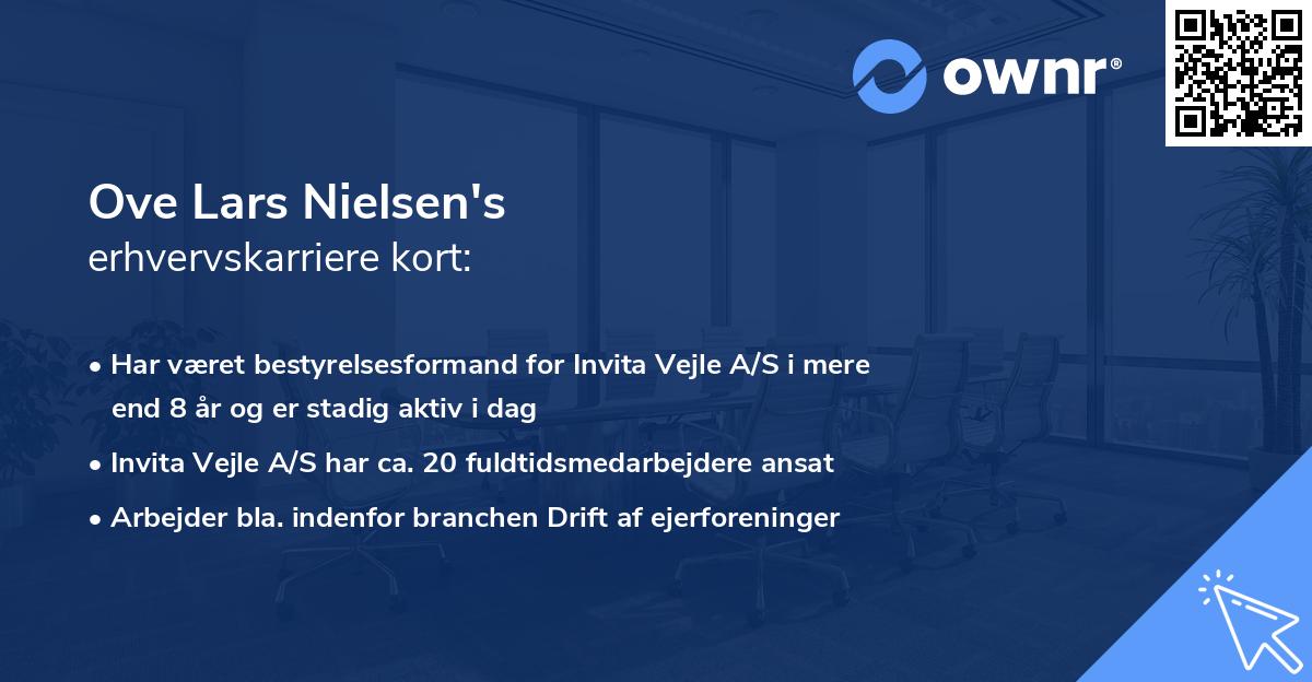 Ove Lars Nielsen's erhvervskarriere kort