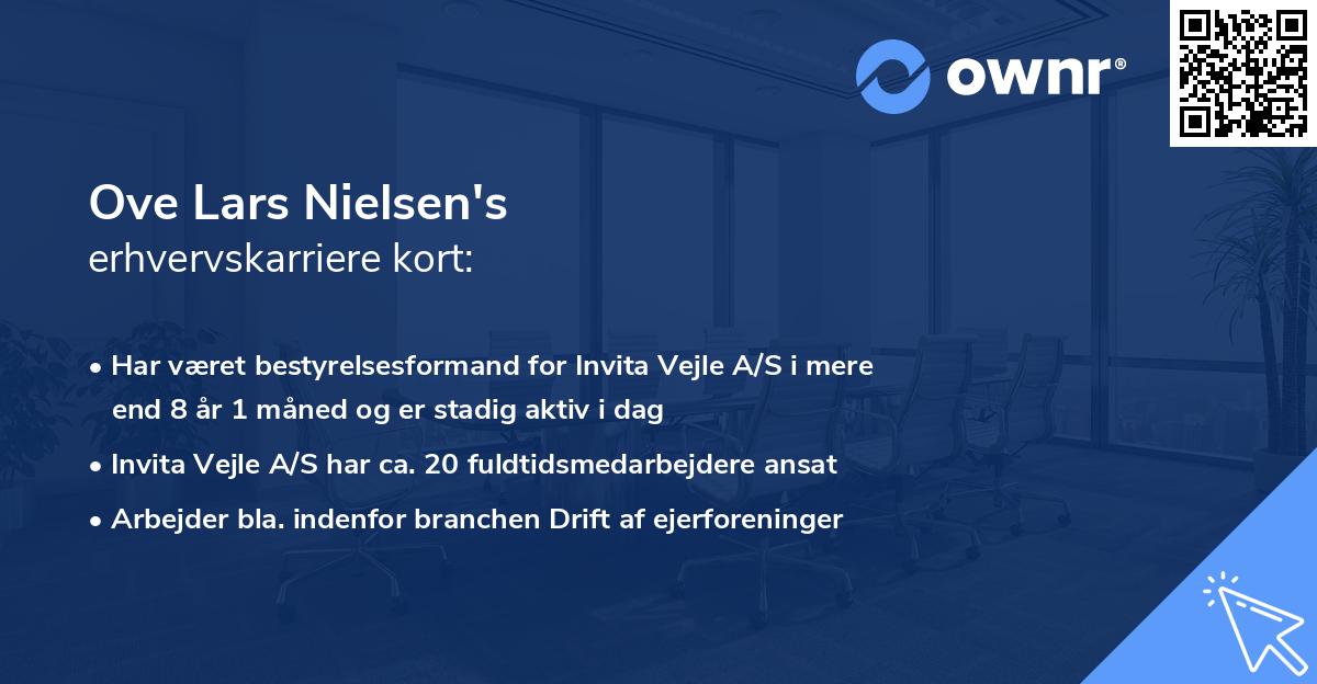 Ove Lars Nielsen's erhvervskarriere kort