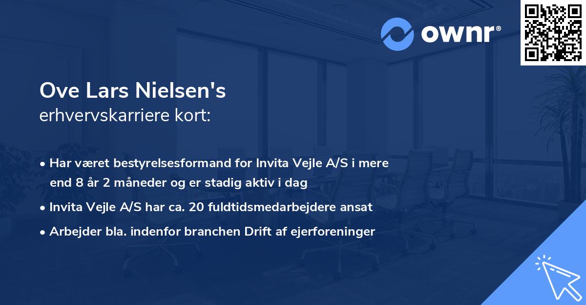 Ove Lars Nielsen's erhvervskarriere kort