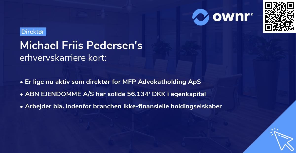 Michael Friis Pedersen's erhvervskarriere kort