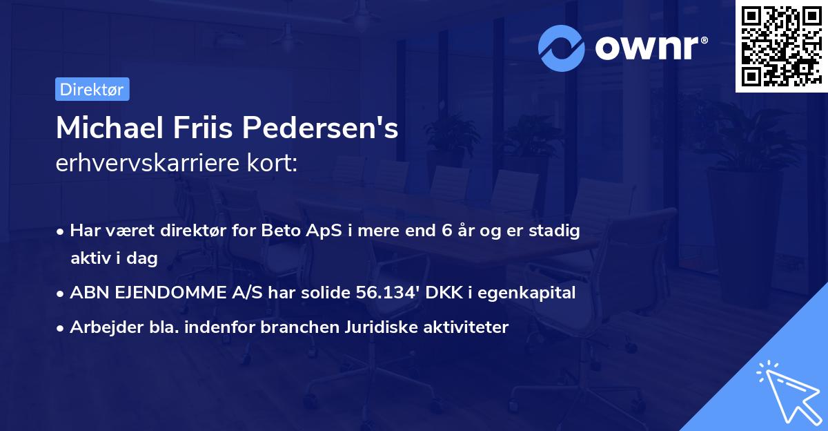 Michael Friis Pedersen's erhvervskarriere kort