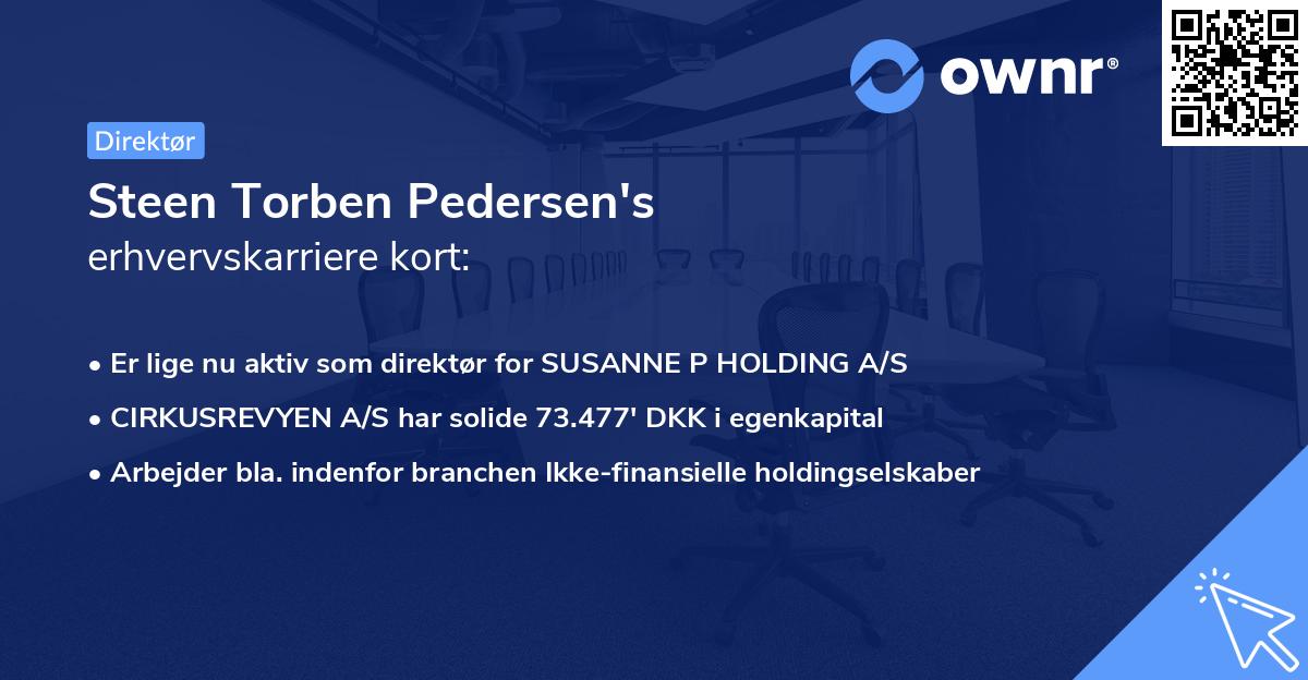 Steen Torben Pedersen's erhvervskarriere kort