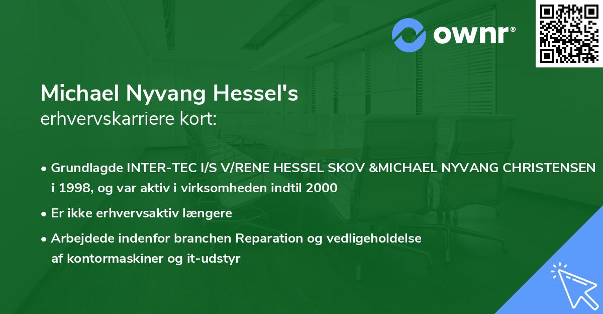 Michael Nyvang Hessel's erhvervskarriere kort