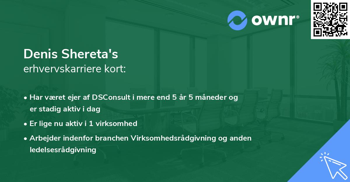 Denis Shereta's erhvervskarriere kort