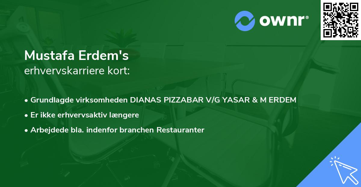 Mustafa Erdem's erhvervskarriere kort