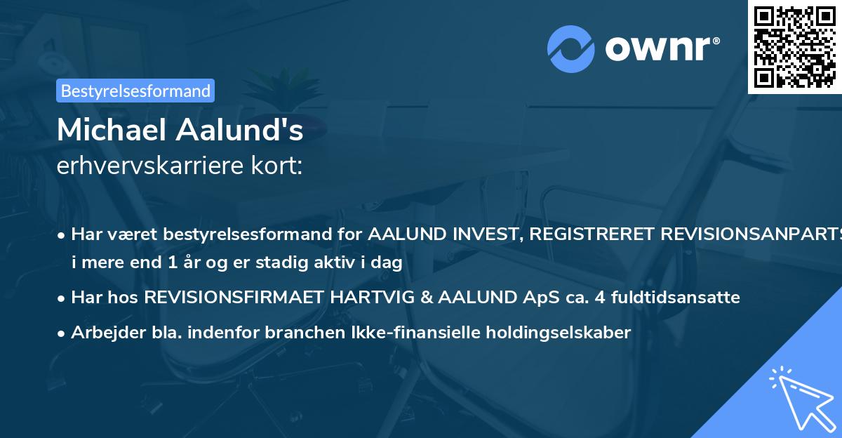 Michael Aalund's erhvervskarriere kort
