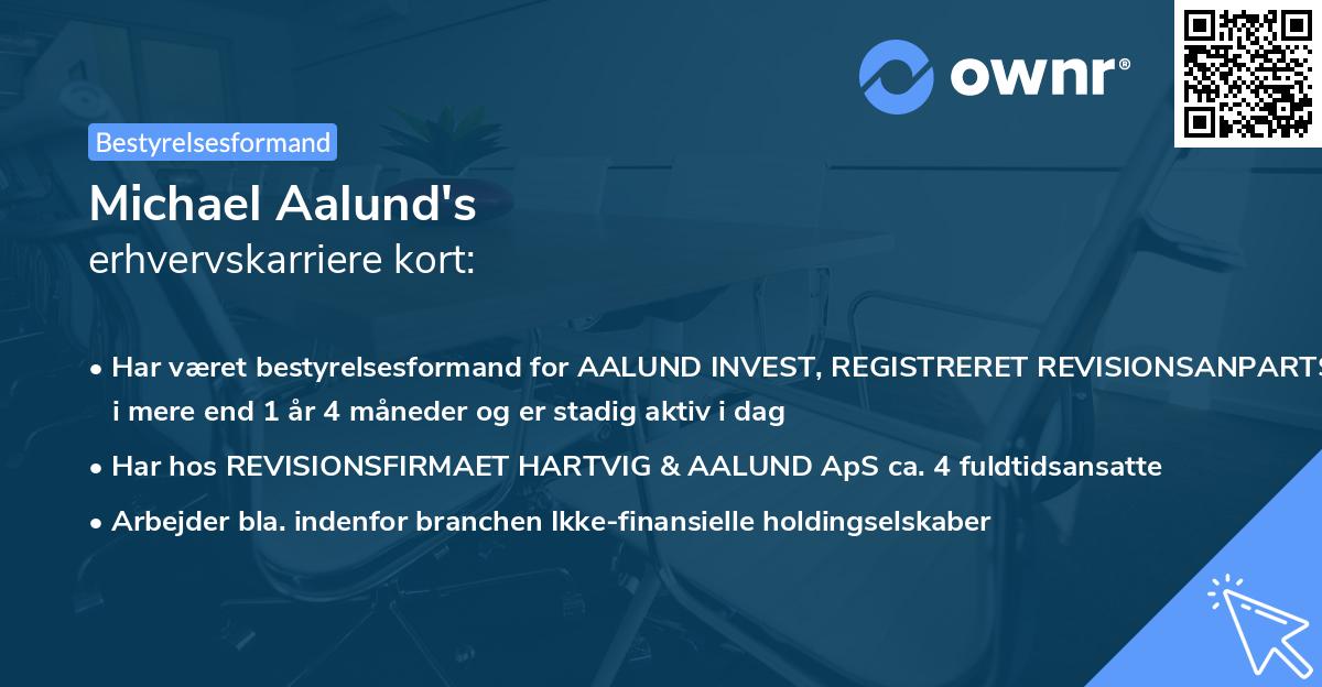 Michael Aalund's erhvervskarriere kort