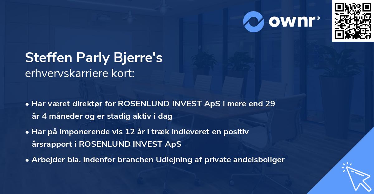 Steffen Parly Bjerre's erhvervskarriere kort