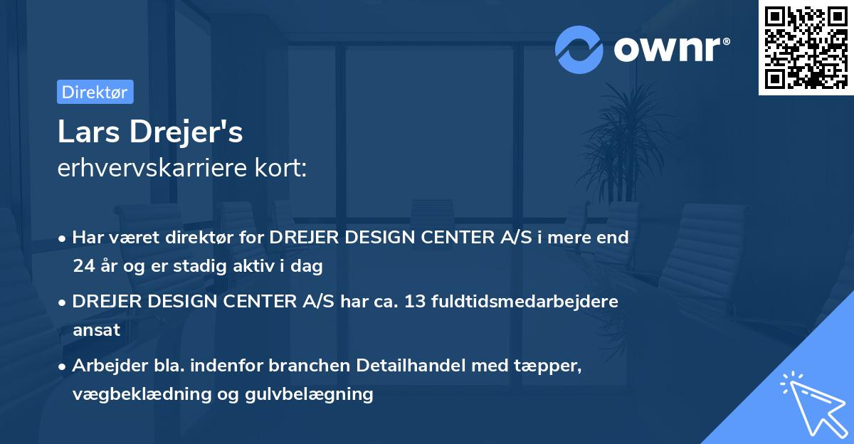 Lars Drejer's erhvervskarriere kort