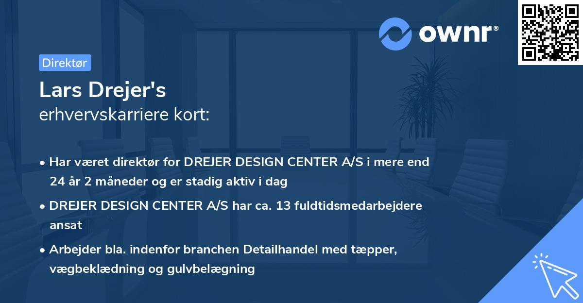 Lars Drejer's erhvervskarriere kort