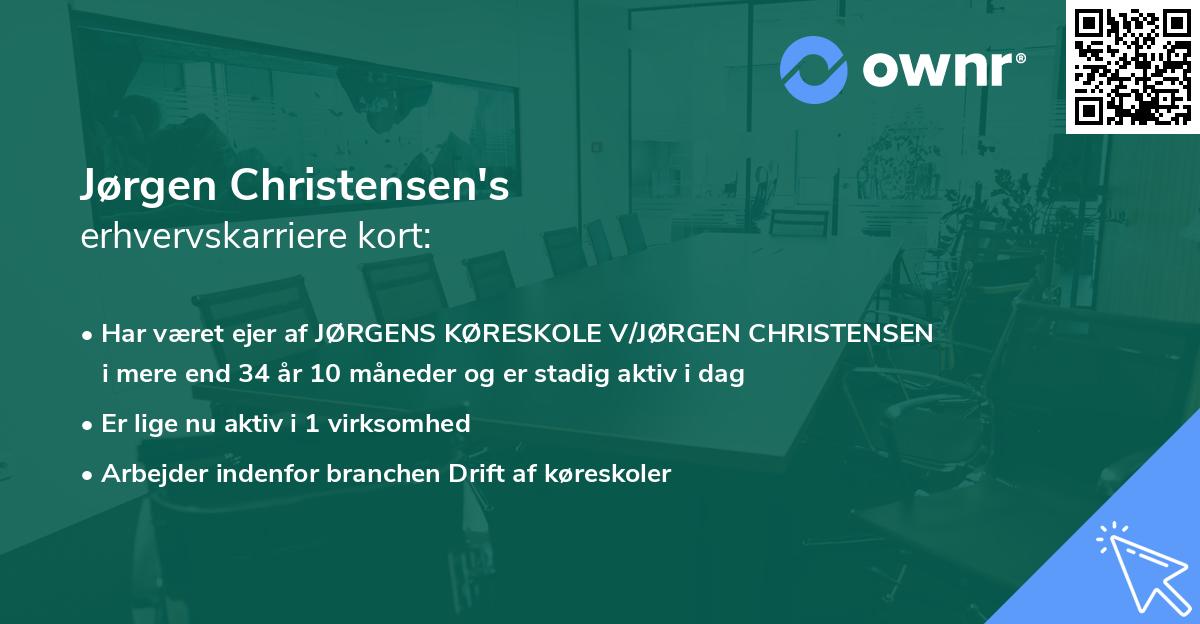 Jørgen Christensen's erhvervskarriere kort