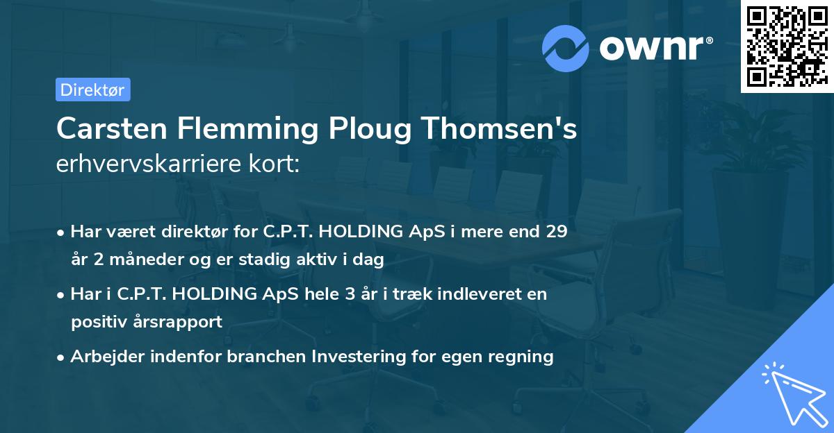 Carsten Flemming Ploug Thomsen's erhvervskarriere kort