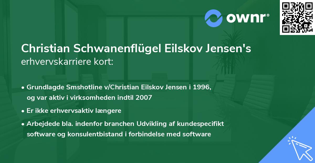 Christian Schwanenflügel Eilskov Jensen's erhvervskarriere kort