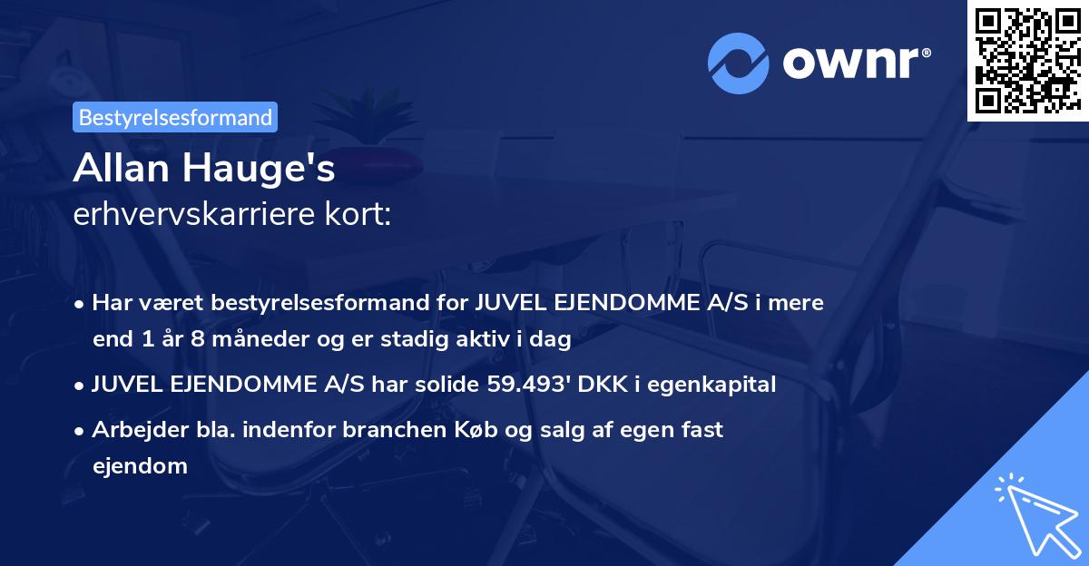 Allan Hauge's erhvervskarriere kort