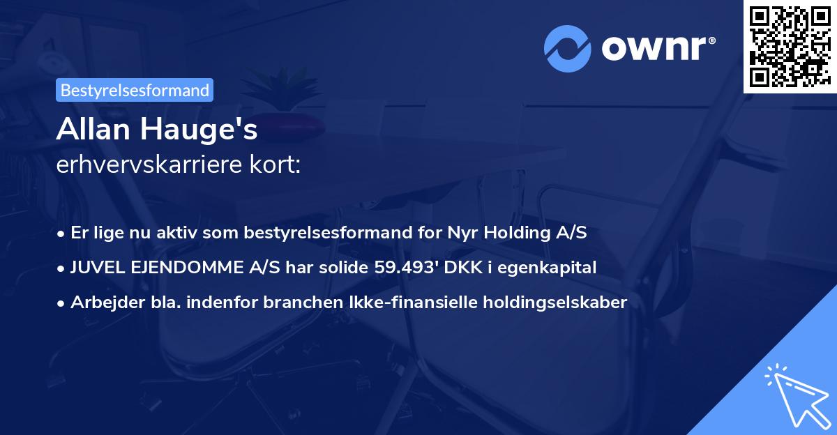 Allan Hauge's erhvervskarriere kort