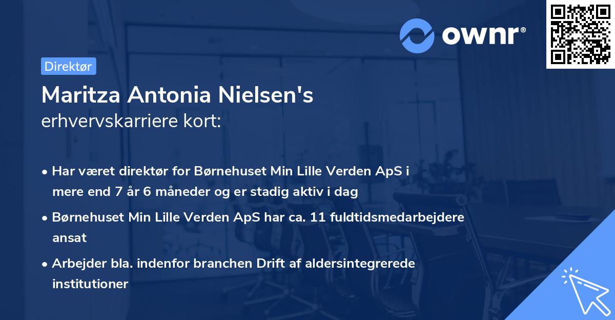 Maritza Antonia Nielsen's erhvervskarriere kort