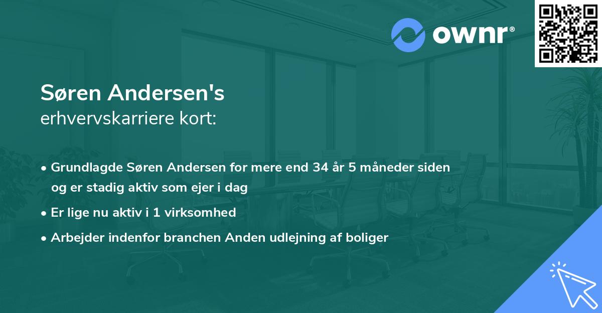 Søren Andersen's erhvervskarriere kort