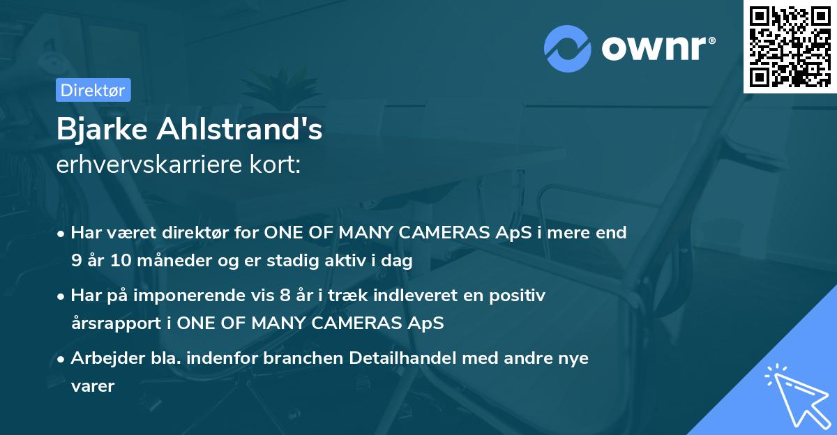 Bjarke Ahlstrand's erhvervskarriere kort