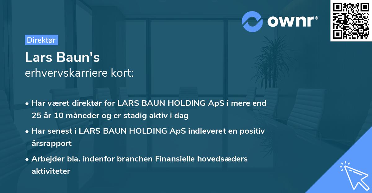 Lars Baun's erhvervskarriere kort