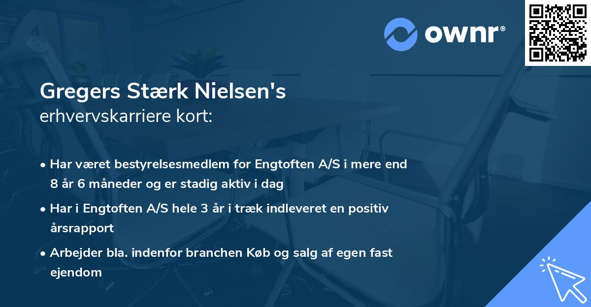 Gregers Stærk Nielsen's erhvervskarriere kort
