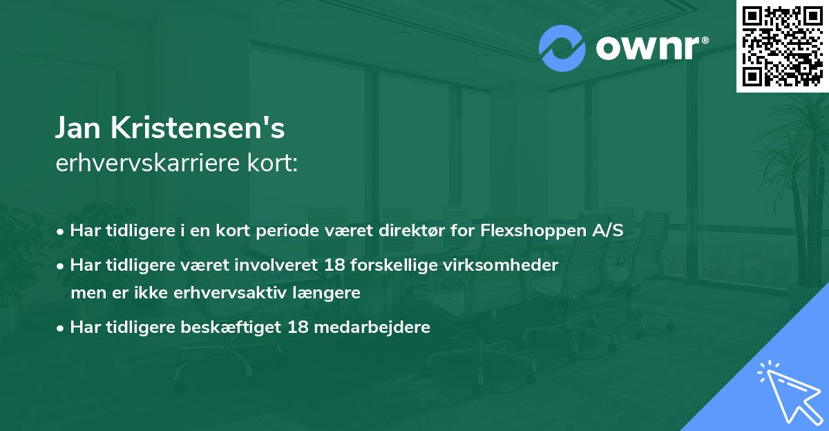 Jan Kristensen's erhvervskarriere kort