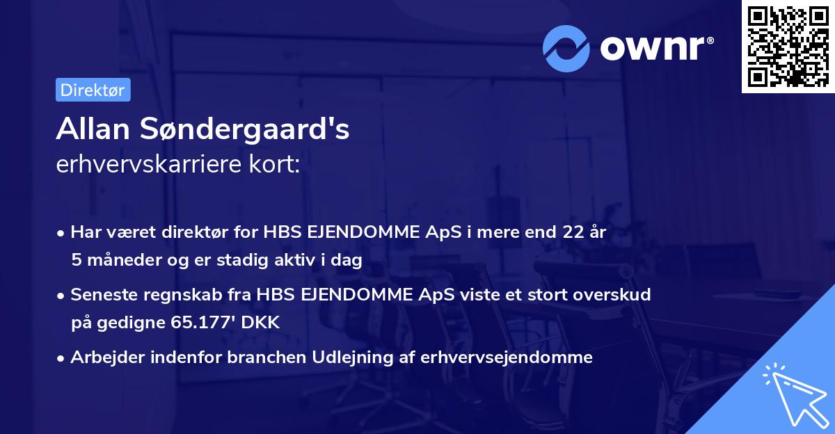 Allan Søndergaard's erhvervskarriere kort