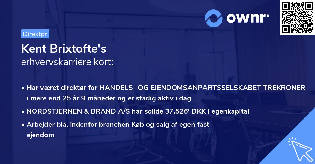 Kent Brixtofte's erhvervskarriere kort