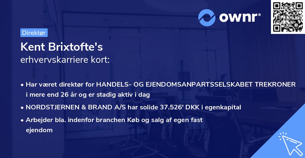 Kent Brixtofte's erhvervskarriere kort