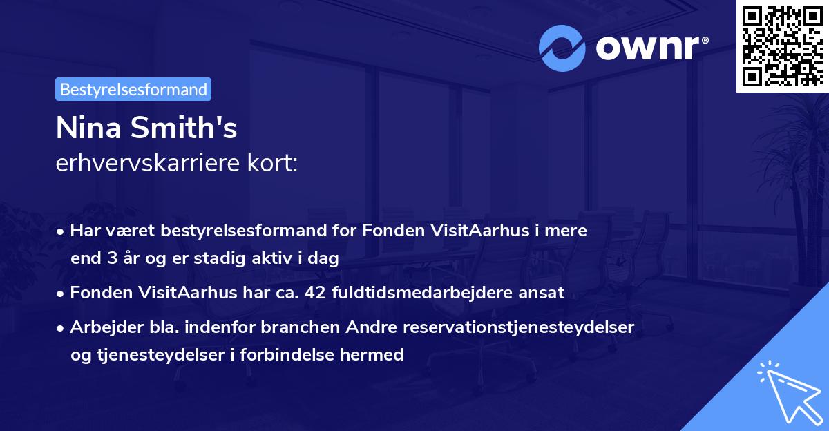 Nina Smith's erhvervskarriere kort