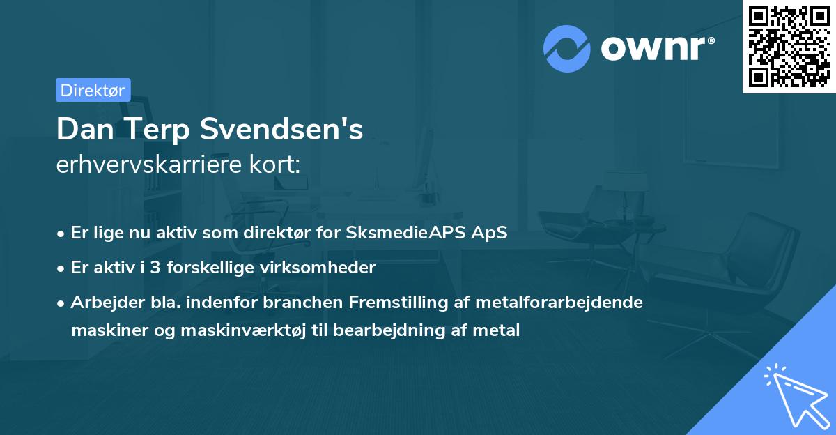 Dan Terp Svendsen's erhvervskarriere kort