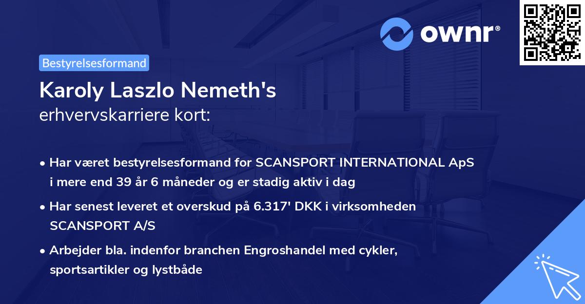 Karoly Laszlo Nemeth's erhvervskarriere kort