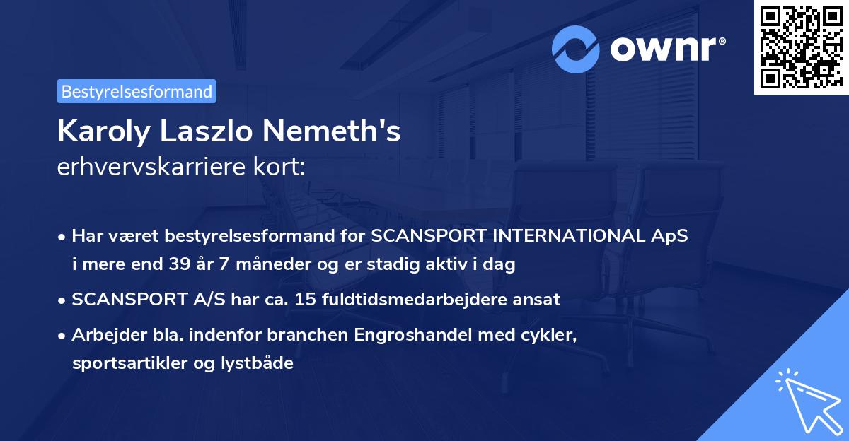 Karoly Laszlo Nemeth's erhvervskarriere kort