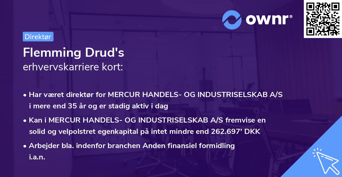 Flemming Drud's erhvervskarriere kort