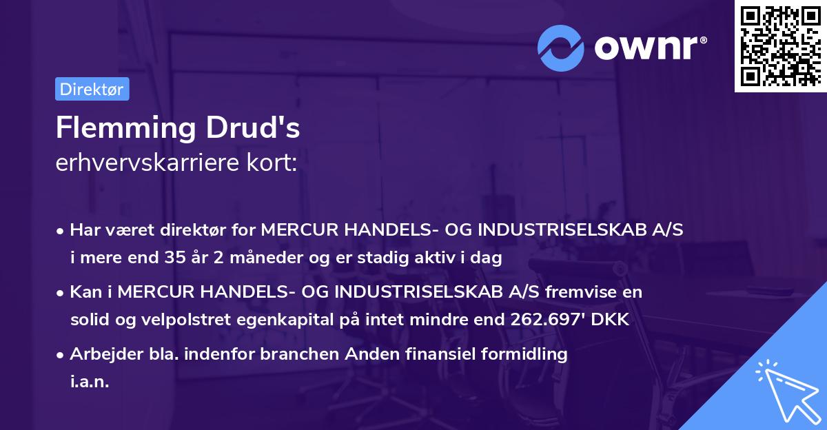 Flemming Drud's erhvervskarriere kort