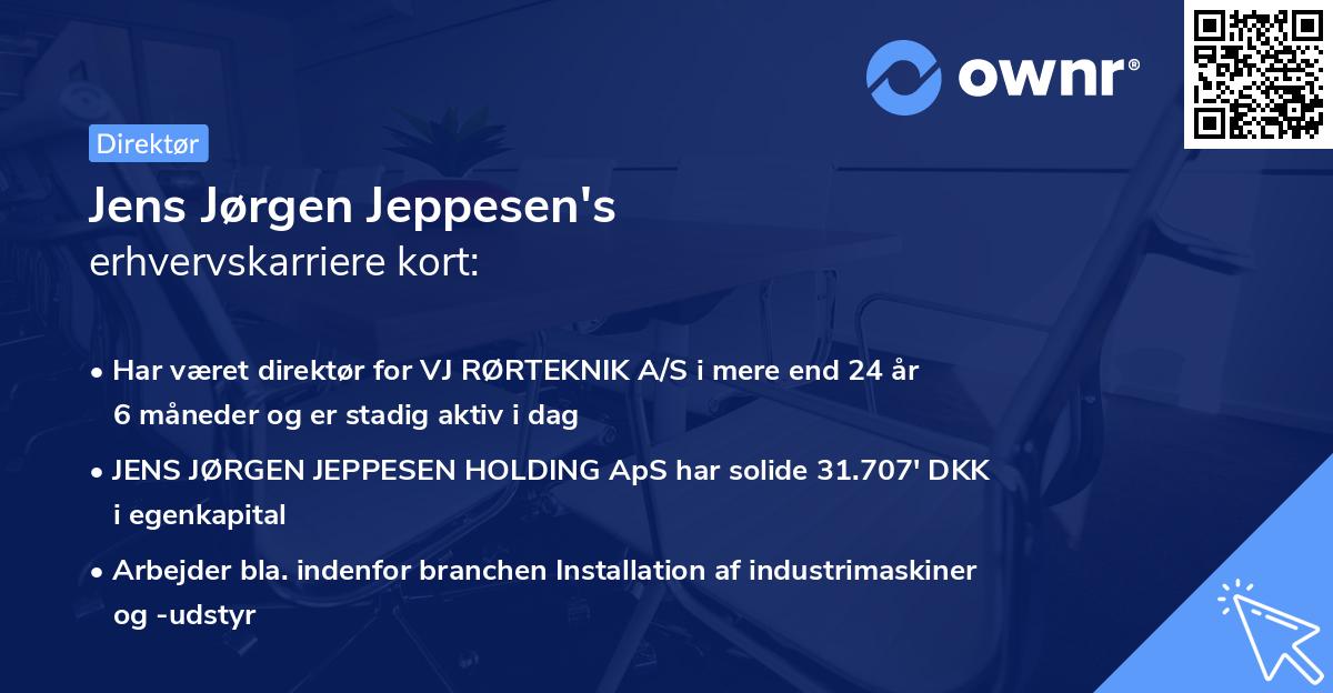 Jens Jørgen Jeppesen's erhvervskarriere kort