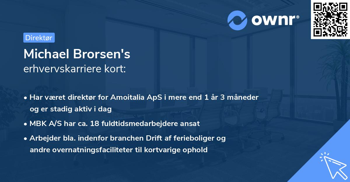 Michael Brorsen's erhvervskarriere kort