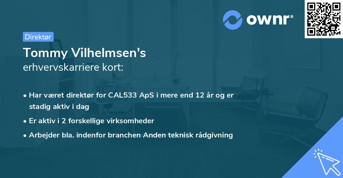 Tommy Vilhelmsen's erhvervskarriere kort