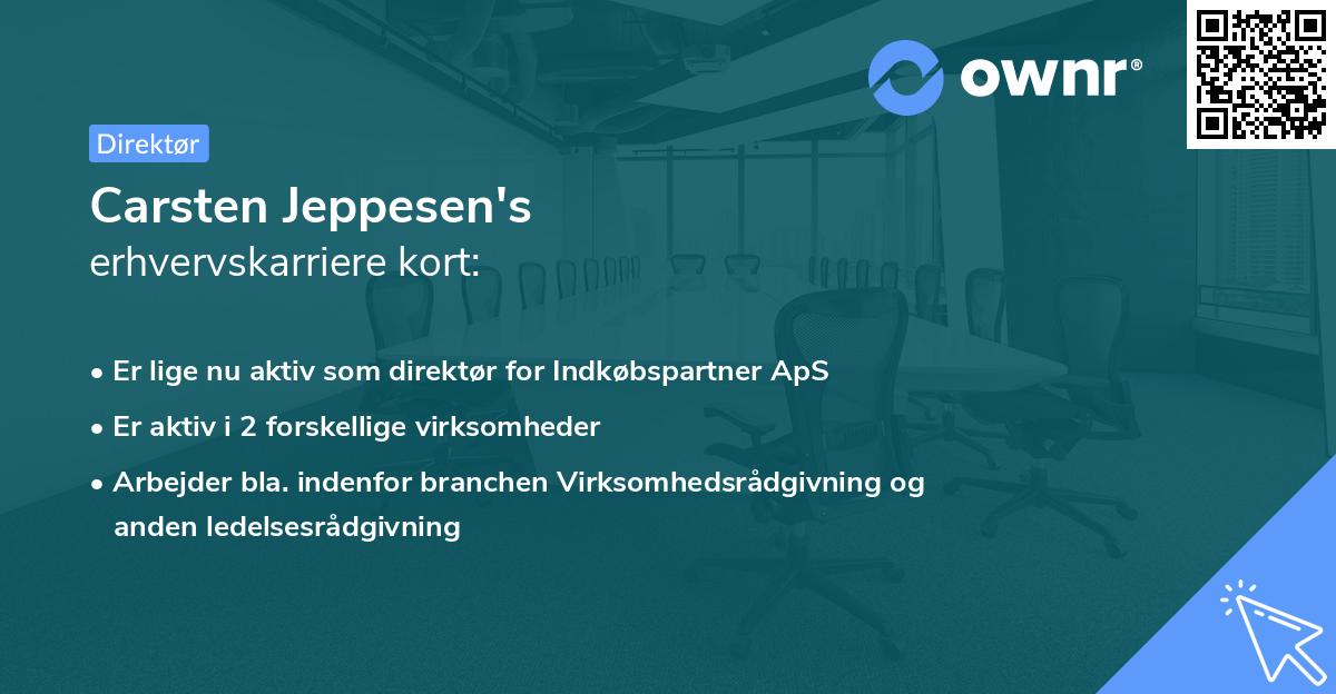 Carsten Jeppesen's erhvervskarriere kort
