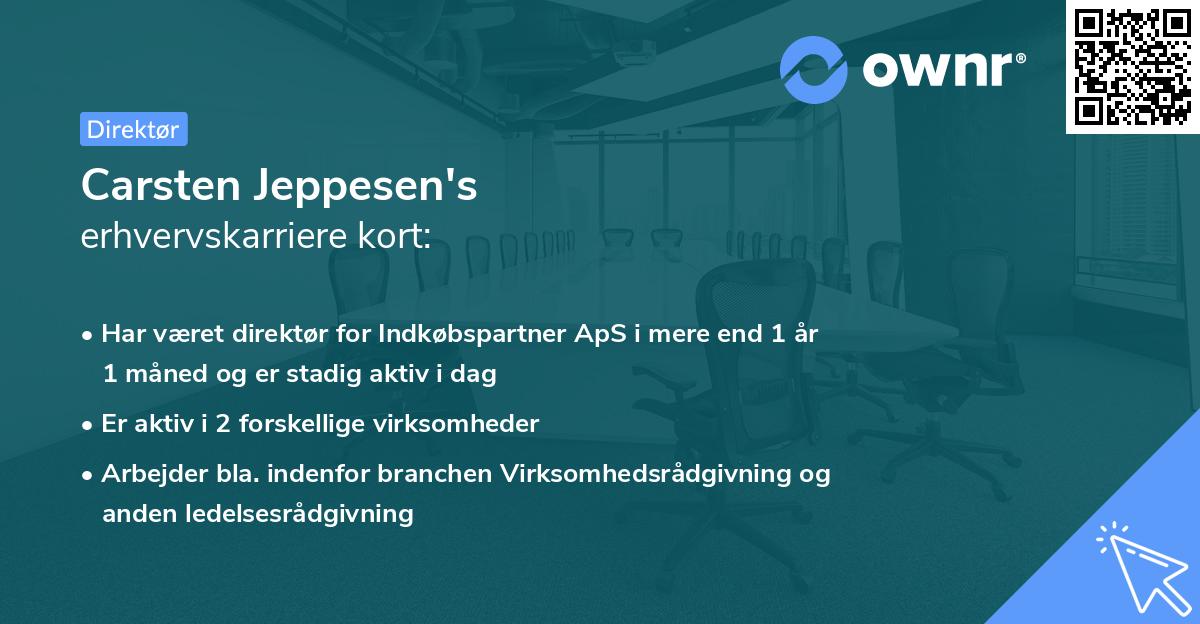 Carsten Jeppesen's erhvervskarriere kort