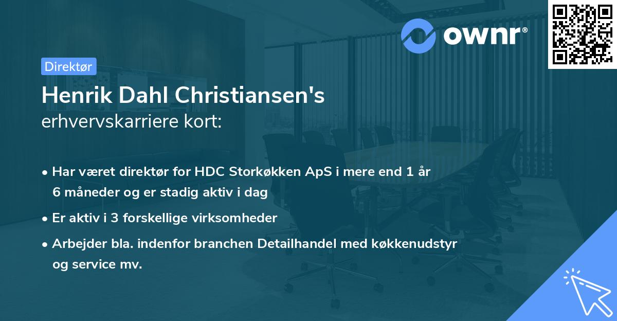 Henrik Dahl Christiansen's erhvervskarriere kort