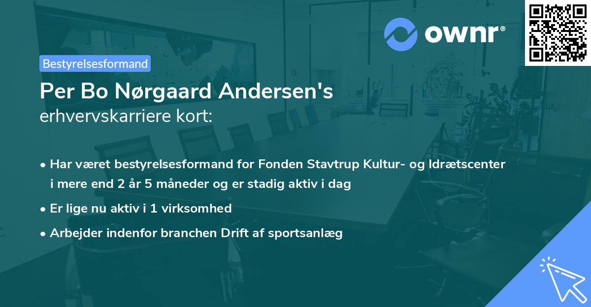 Per Bo Nørgaard Andersen's erhvervskarriere kort