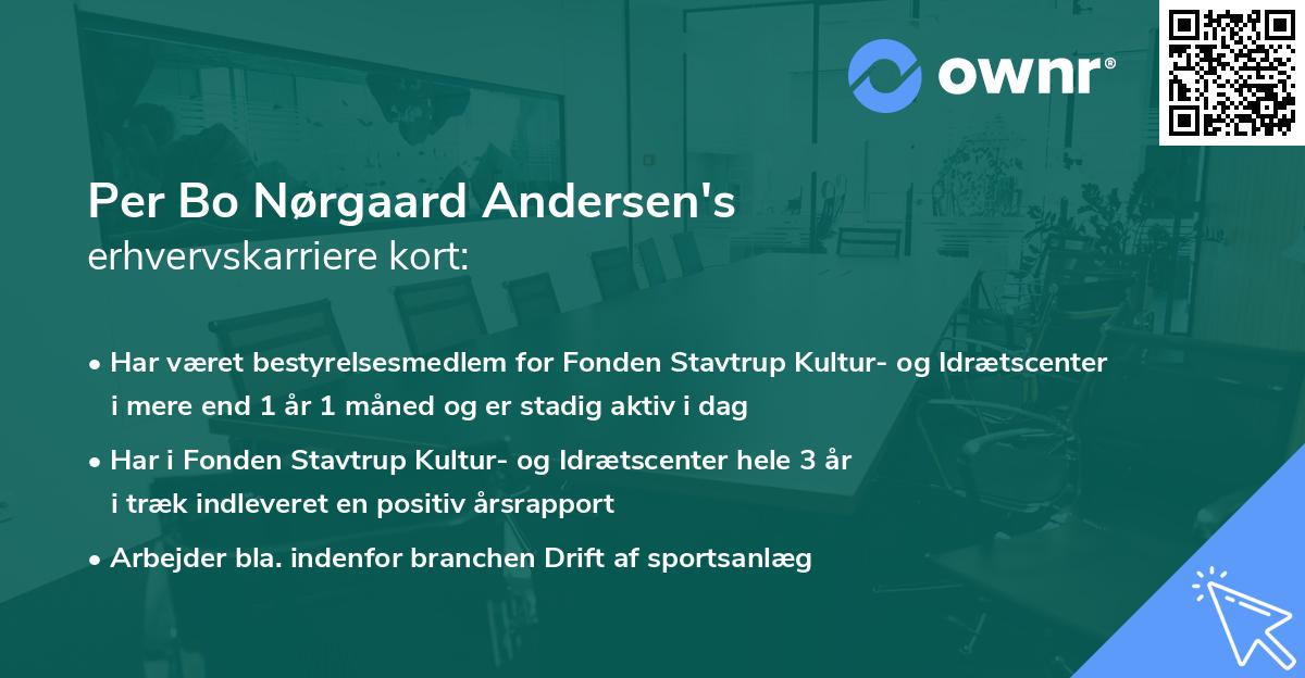 Per Bo Nørgaard Andersen's erhvervskarriere kort