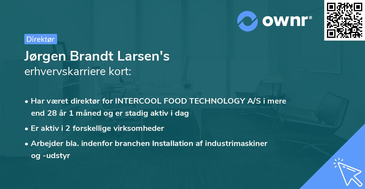 Jørgen Brandt Larsen's erhvervskarriere kort