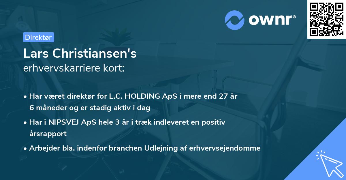 Lars Christiansen's erhvervskarriere kort