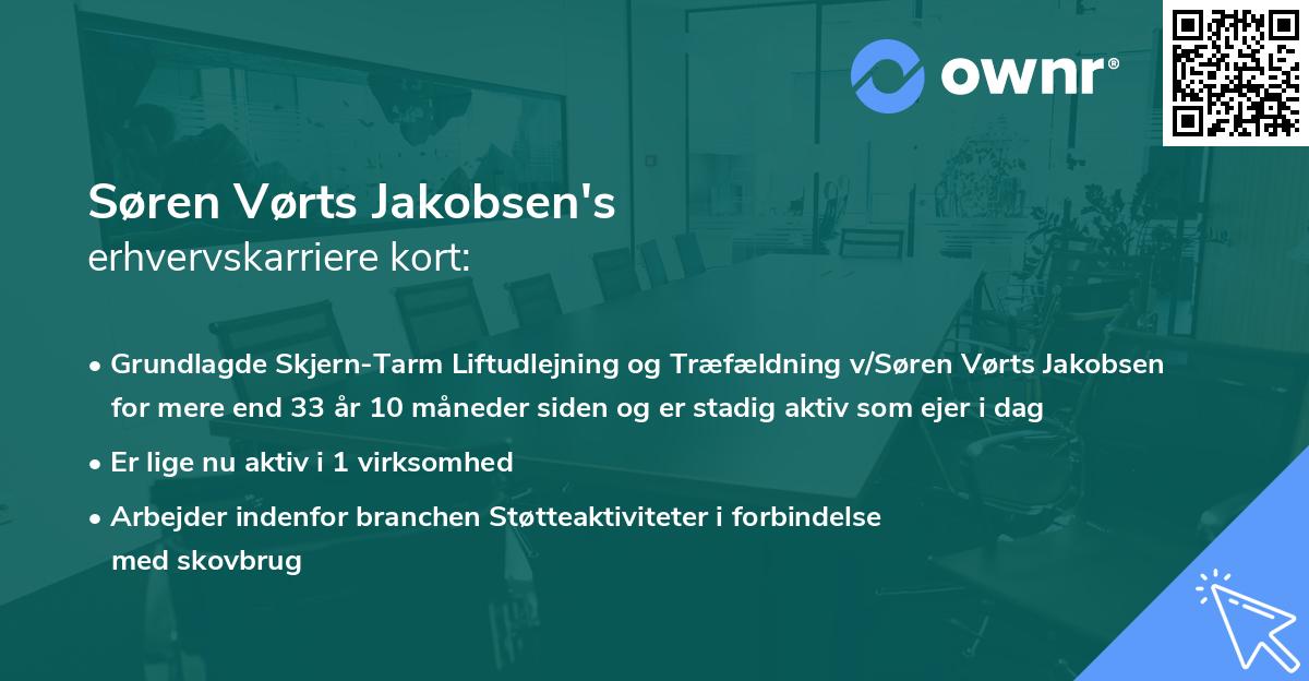 Søren Vørts Jakobsen's erhvervskarriere kort